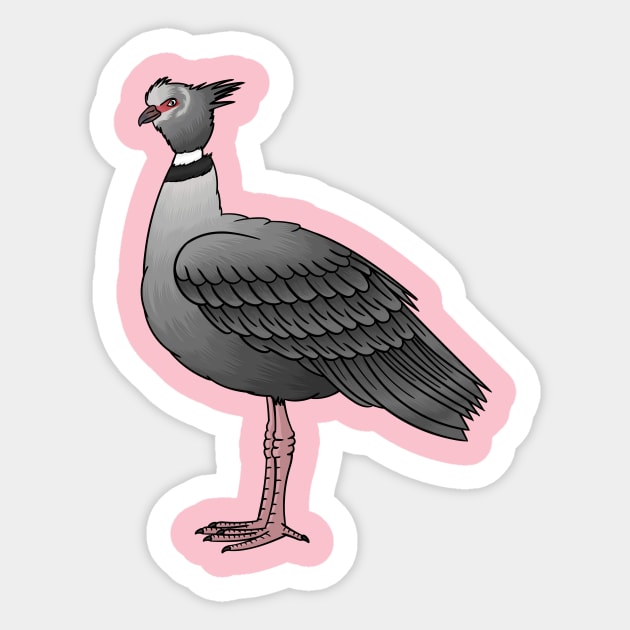 Southern screamer bird cartoon illustration Sticker by Cartoons of fun